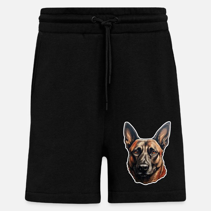 Belgian Malinois charakterstark - Shorts - made by SPREAD - SOLID BLACK