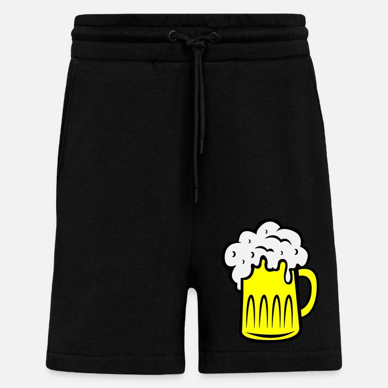 Bière 002 - Short bio décontracté fabriqué en UE - SOLID BLACK