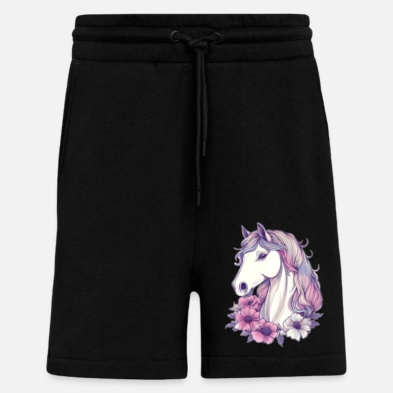 Cheval - Short bio décontracté fabriqué en UE - SOLID BLACK
