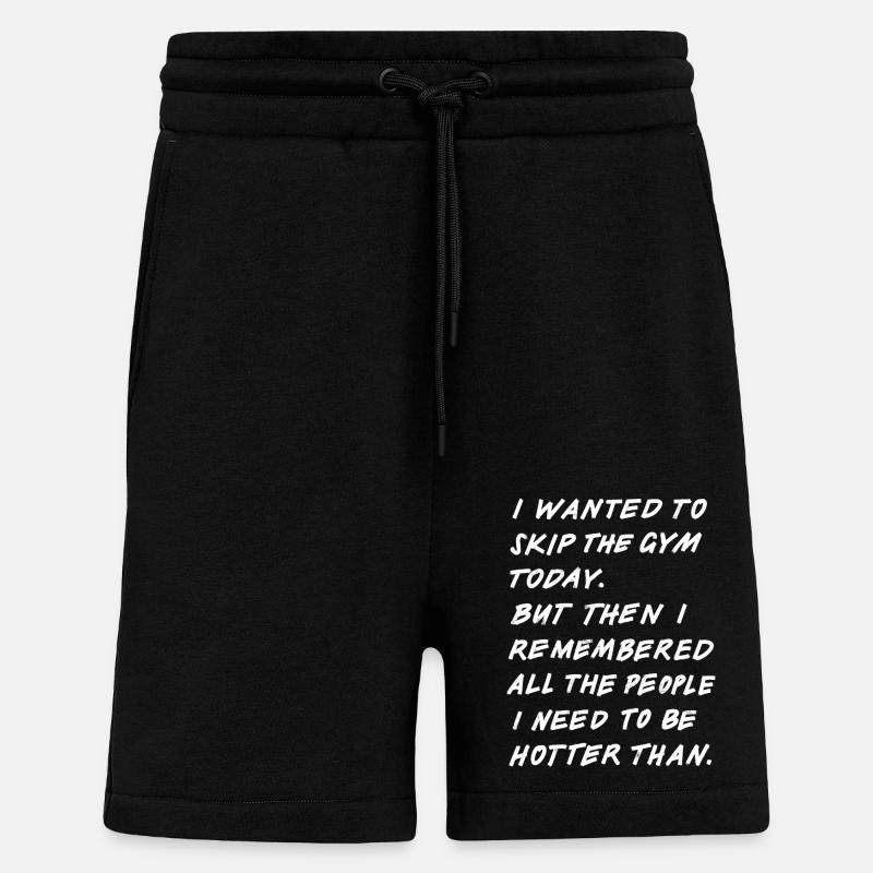Skip The Gym (white) - Shorts - made by SPREAD - SOLID BLACK