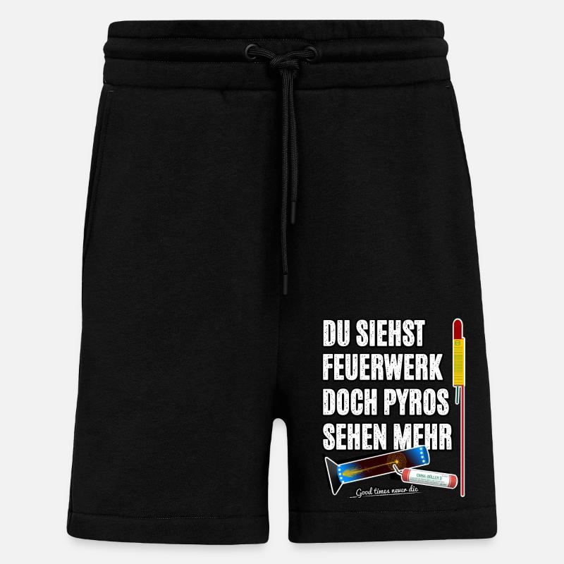 Pyro Nostalgie - Short bio décontracté fabriqué en UE - SOLID BLACK