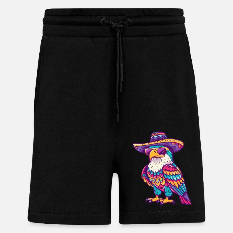 Adler Comic Lustig Sombrero - Shorts - made by SPREAD - SOLID BLACK