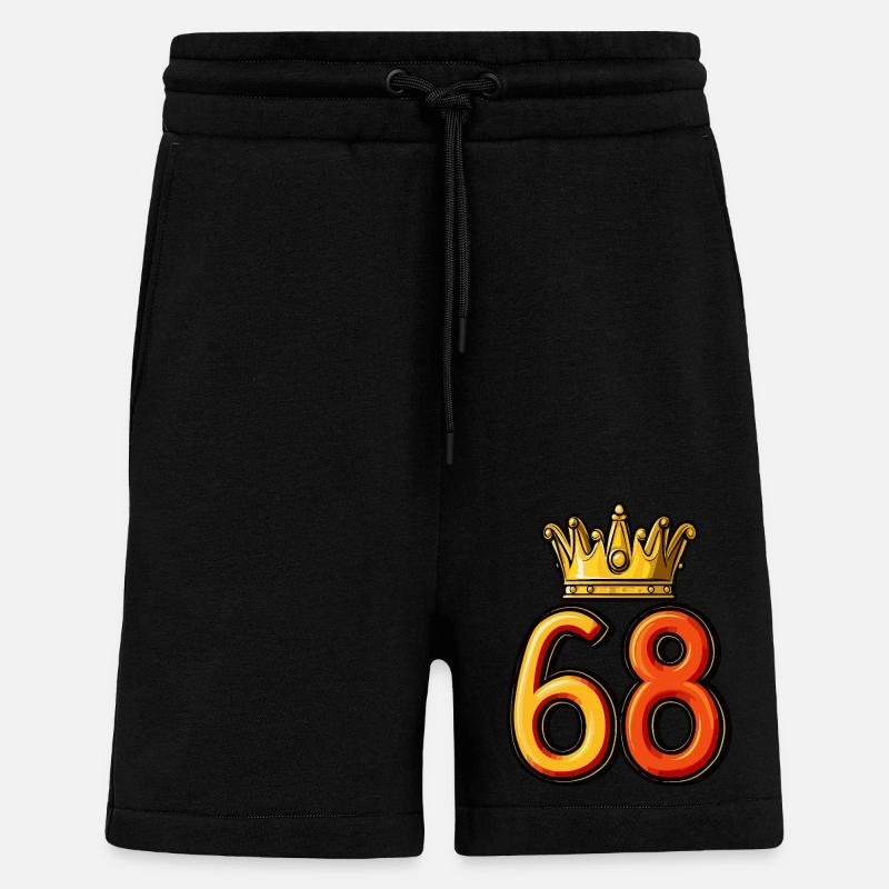 68 Zahl Krone - Shorts - made by SPREAD - SOLID BLACK