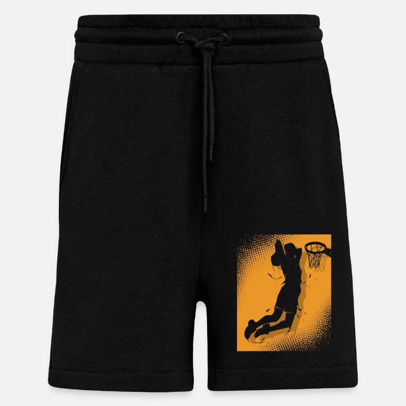 Joueur de basket-ball - Short bio décontracté fabriqué en UE - SOLID BLACK