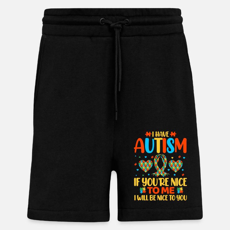 Autismus Autist - Shorts - made by SPREAD - SOLID BLACK
