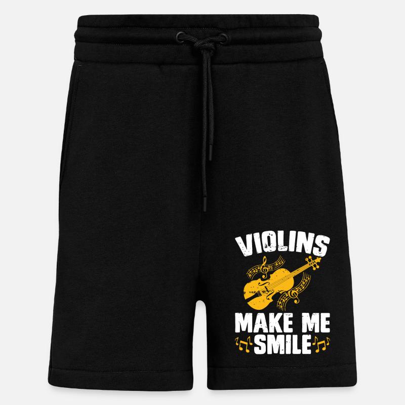 Violine Violinist - Shorts - made by SPREAD - SOLID BLACK