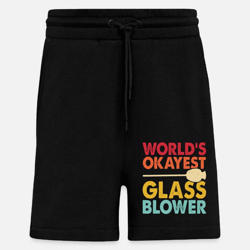 Souffleur - Short bio décontracté fabriqué en UE - SOLID BLACK