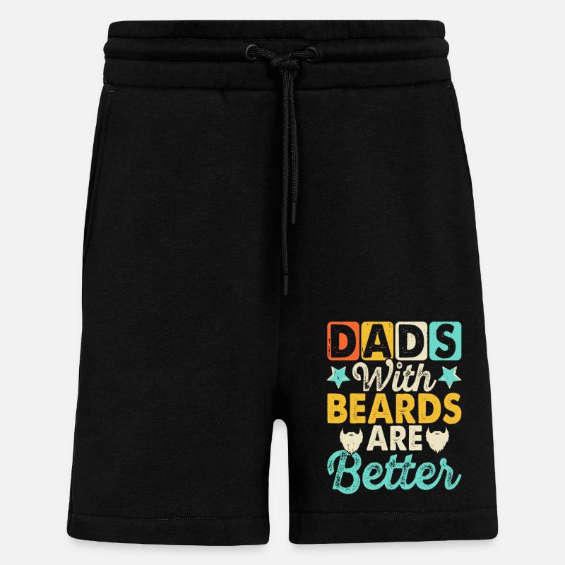 Papa Mit Bart - Shorts - made by SPREAD - SOLID BLACK