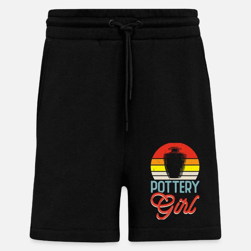 Pottery Pottery Pottery - Shorts - made by SPREAD - SOLID BLACK