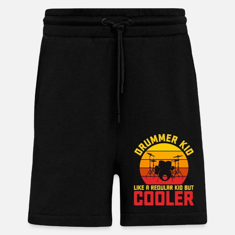 Drums Drummer Drummer - Shorts - made by SPREAD - SOLID BLACK