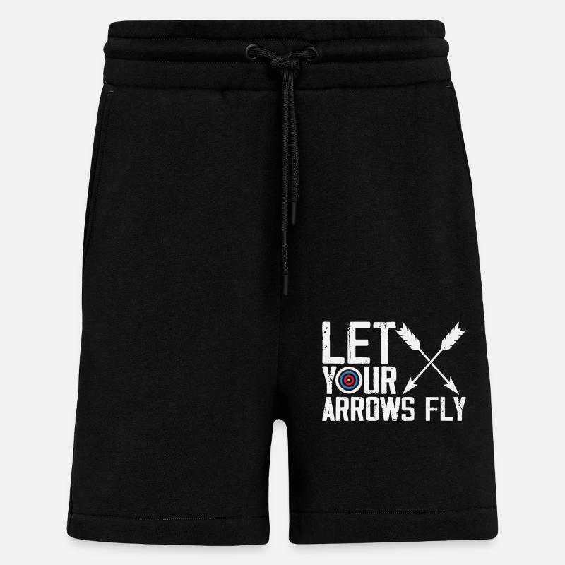 Archer Tir à l’arc - Short bio décontracté fabriqué en UE - SOLID BLACK