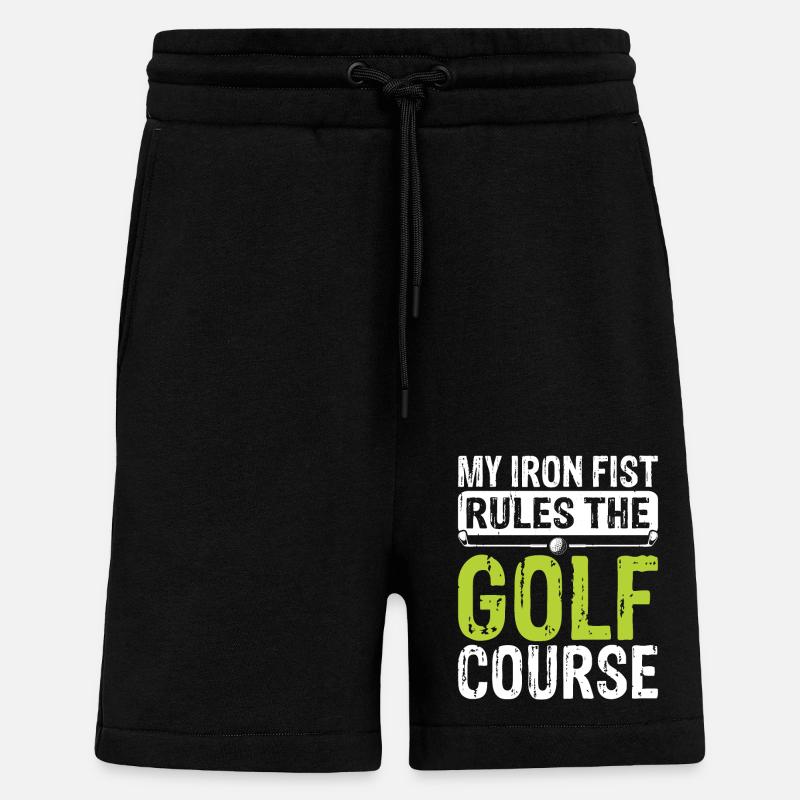 Golf Golfeur - Short bio décontracté fabriqué en UE - SOLID BLACK