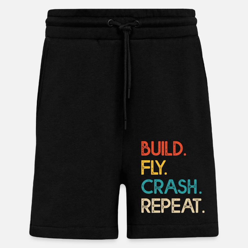 Drone - Short bio décontracté fabriqué en UE - SOLID BLACK