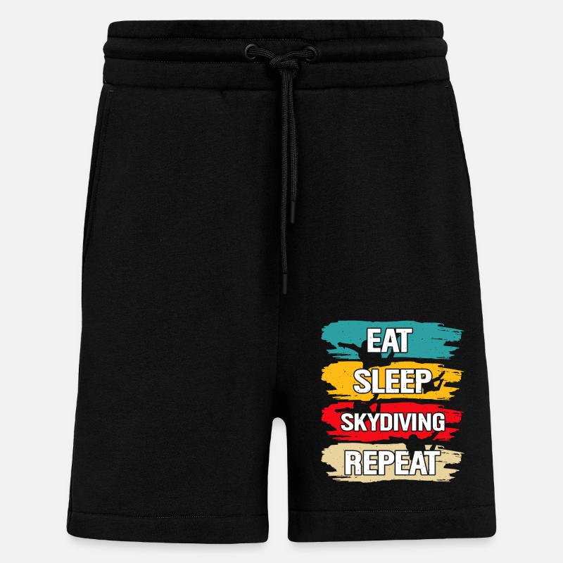 Parachutisme - Short bio décontracté fabriqué en UE - SOLID BLACK