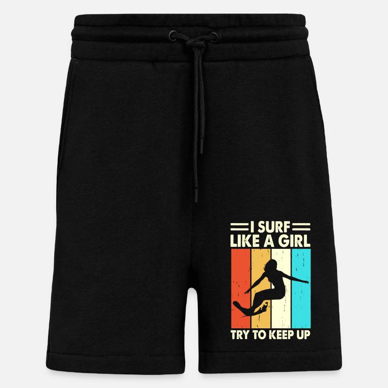 Surfer Surfing - Shorts - made by SPREAD - SOLID BLACK
