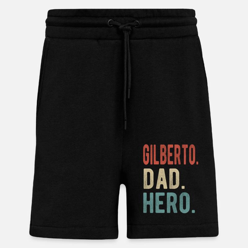 Gilberto Papa Héros - Short bio décontracté fabriqué en UE - SOLID BLACK