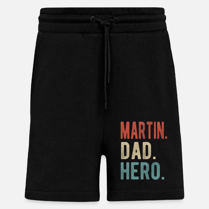 Martin Papa Héros - Short bio décontracté fabriqué en UE - SOLID BLACK