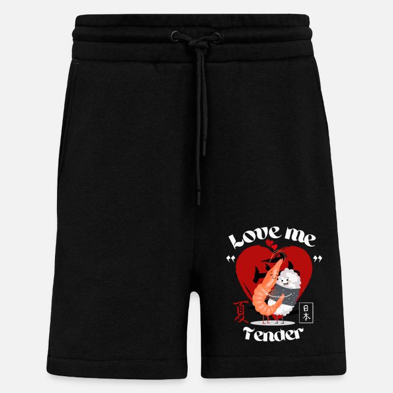 Sushi - liebe mich zärtlich - Shorts - made by SPREAD - SOLID BLACK