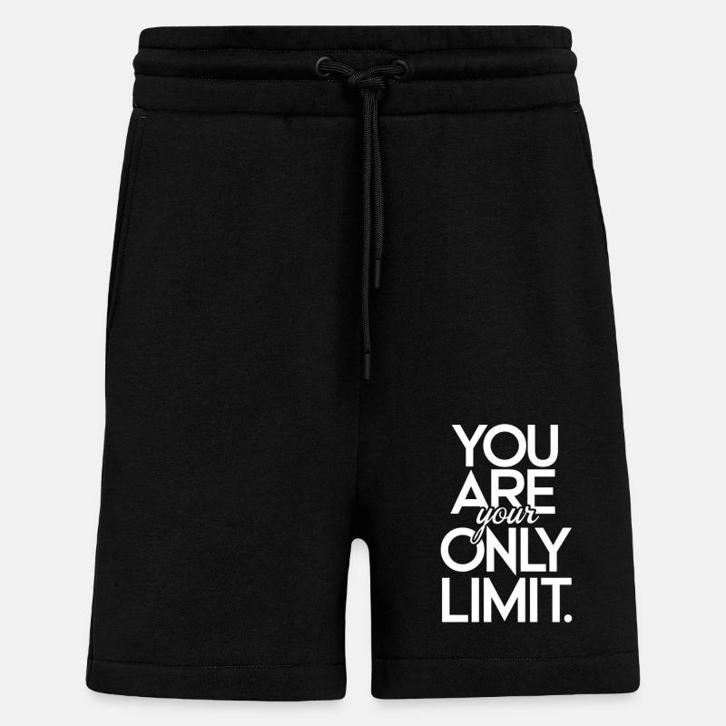 Vous êtes votre seule limite - Short bio décontracté fabriqué en UE - SOLID BLACK
