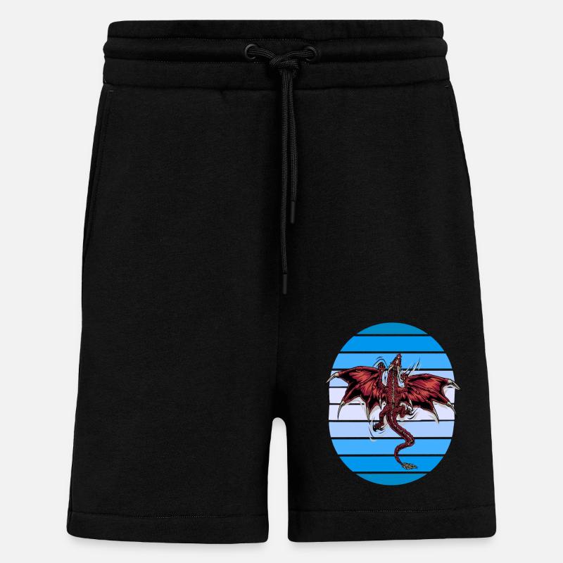 mystisch Drache Drachen - Shorts - made by SPREAD - SOLID BLACK