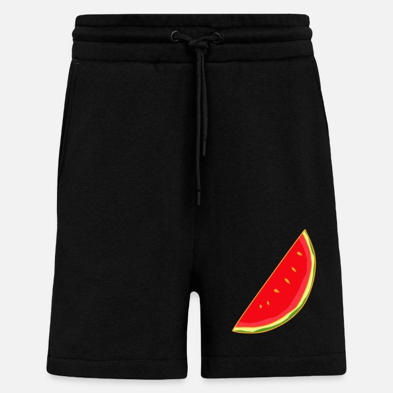 Melon, Melons, Summer, Fruit, Fruit - Shorts - made by SPREAD - SOLID BLACK