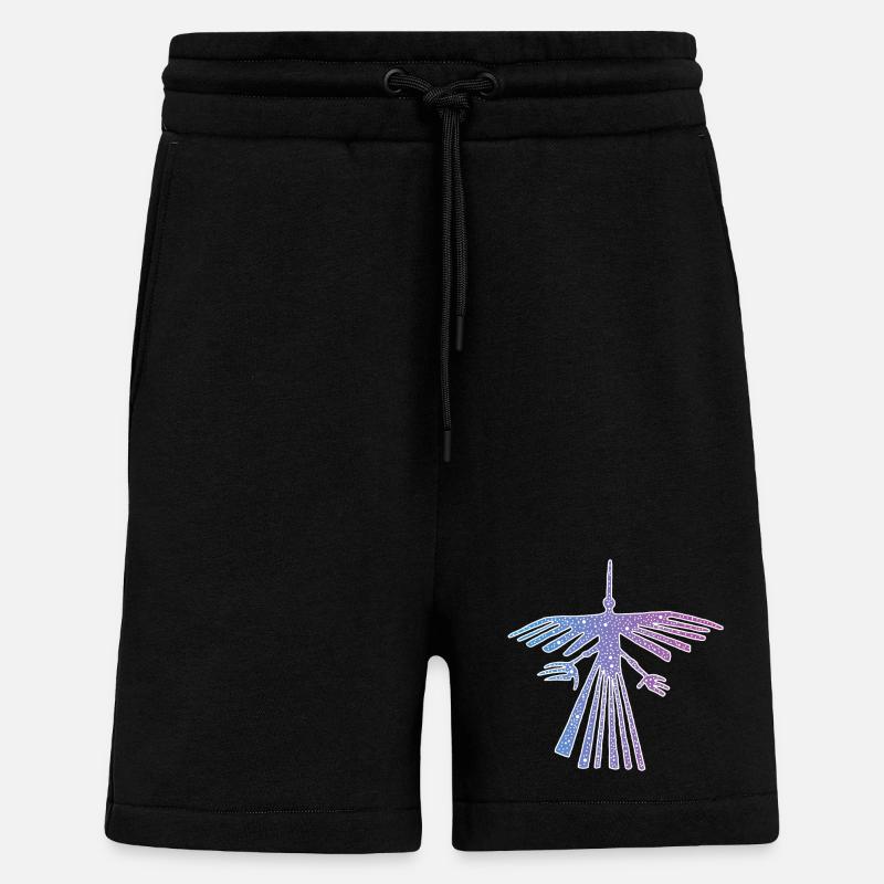 Vogel von Nazca - Shorts - made by SPREAD - SOLID BLACK
