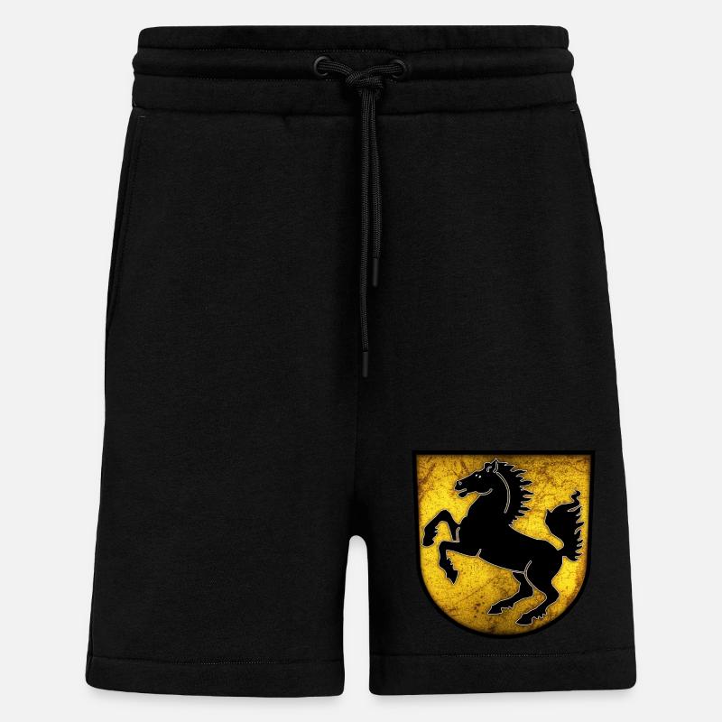 Stuttgart - Stuttgarter Wappen - Shorts - made by SPREAD - SOLID BLACK