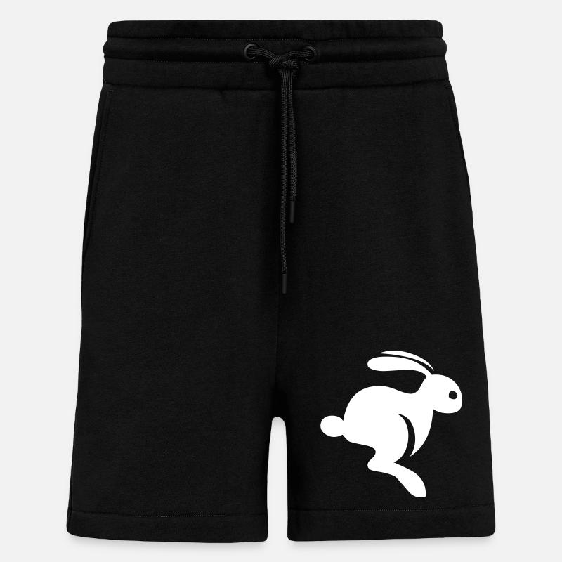 An adorable rabbit - Shorts - made by SPREAD - SOLID BLACK