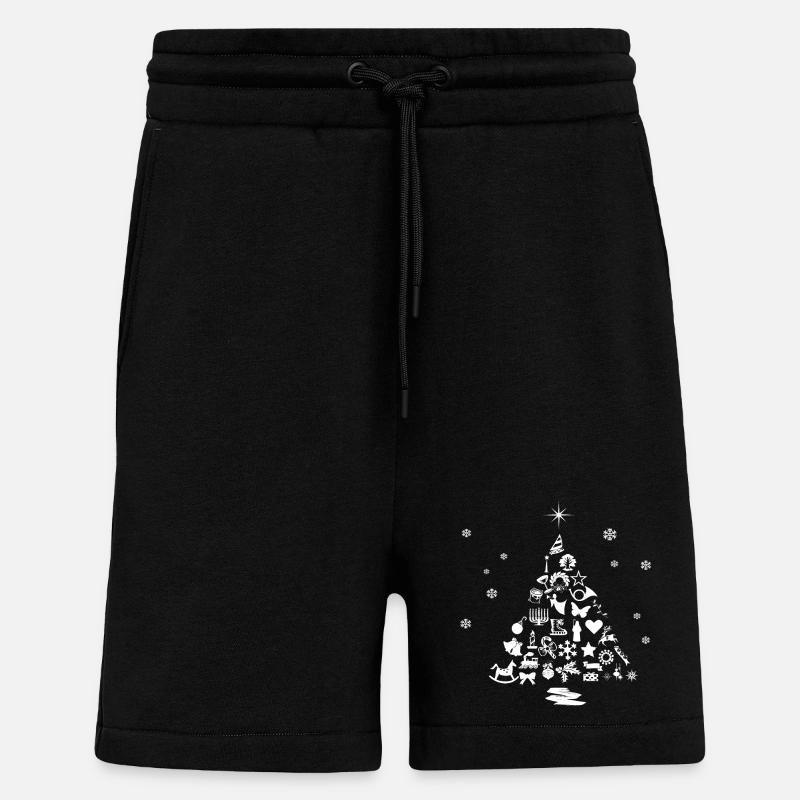 Festlicher Weihnachtsbaum mit Geschenken - Shorts - made by SPREAD - SOLID BLACK