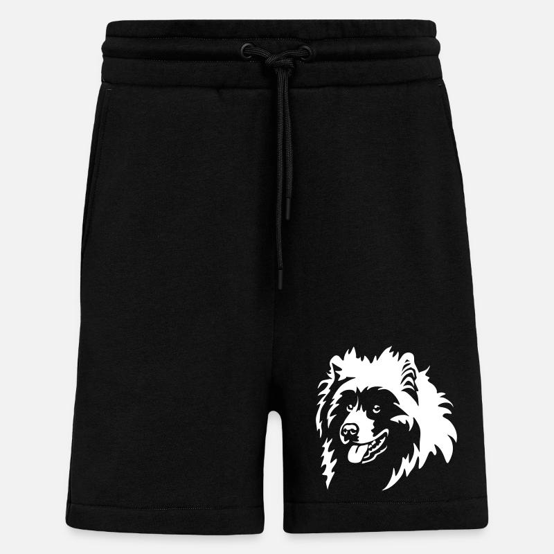 Samojede Kopf "Black Edition" - Shorts - made by SPREAD - SOLID BLACK