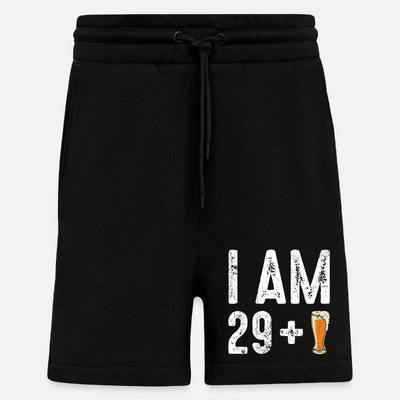 Ich bin 29 plus Bier - Shorts - made by SPREAD - SOLID BLACK