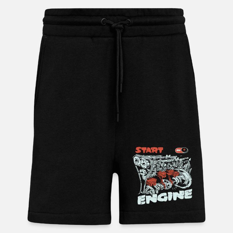Start the engine, engine, engine - Shorts - made by SPREAD - SOLID BLACK