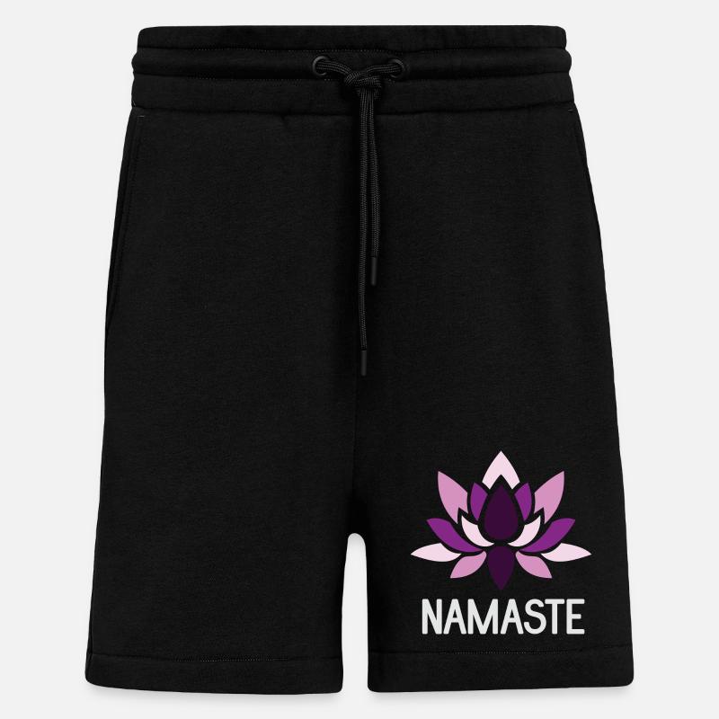 Namaste - Yoga Geschenkidee - Shorts - made by SPREAD - SOLID BLACK