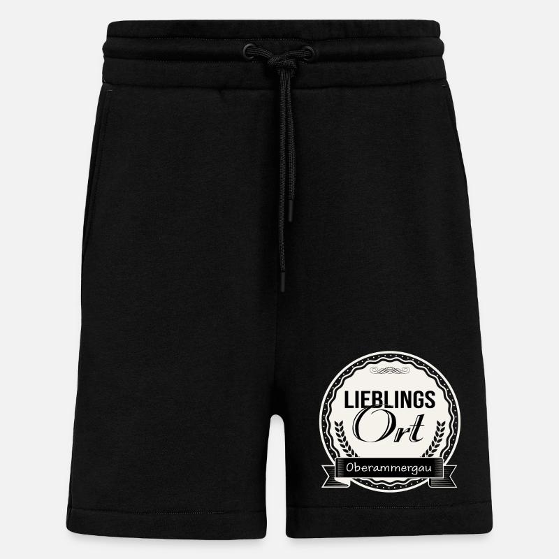 Lieblingsort Oberammergau - Shorts - made by SPREAD - SOLID BLACK