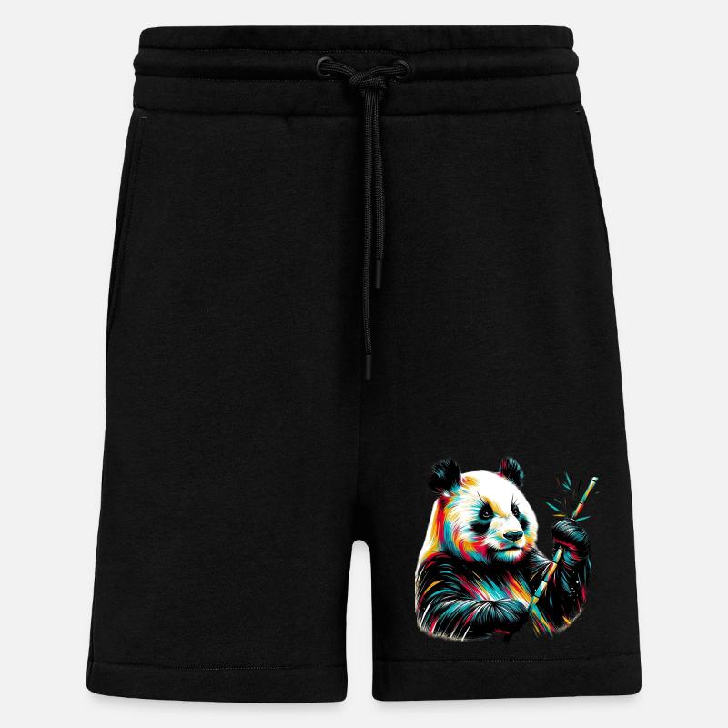 Panda - Short bio décontracté fabriqué en UE - SOLID BLACK