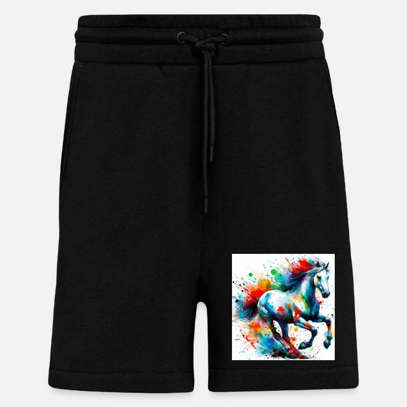 Cheval - Short bio décontracté fabriqué en UE - SOLID BLACK