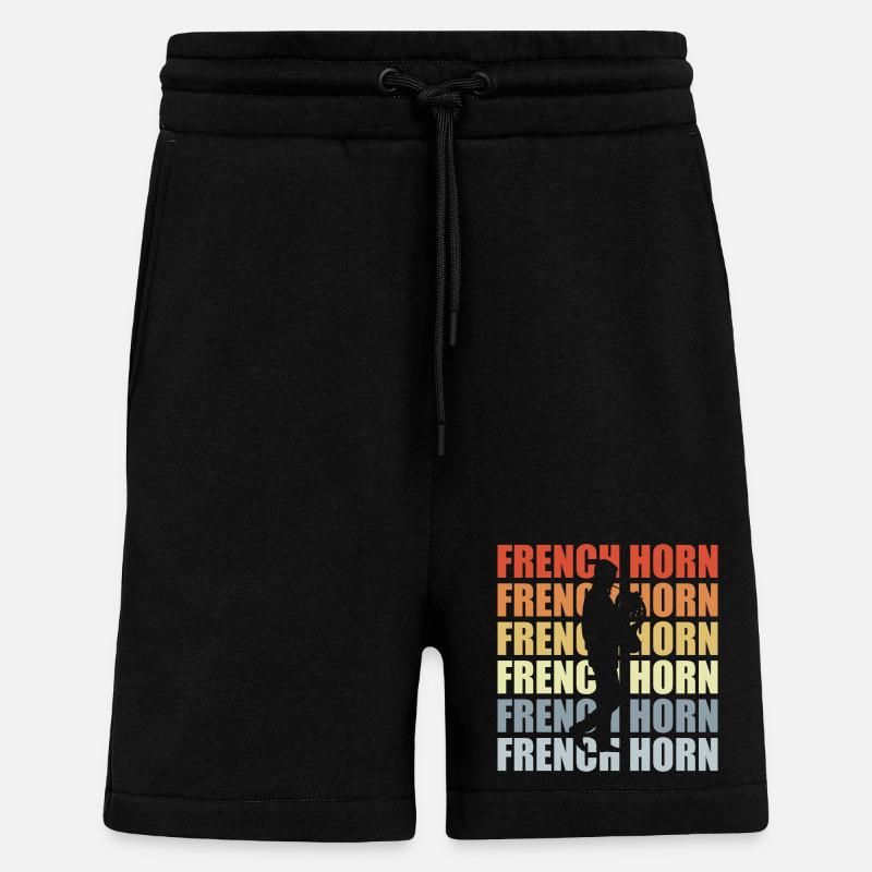 Klaxon rétro - Short bio décontracté fabriqué en UE - SOLID BLACK