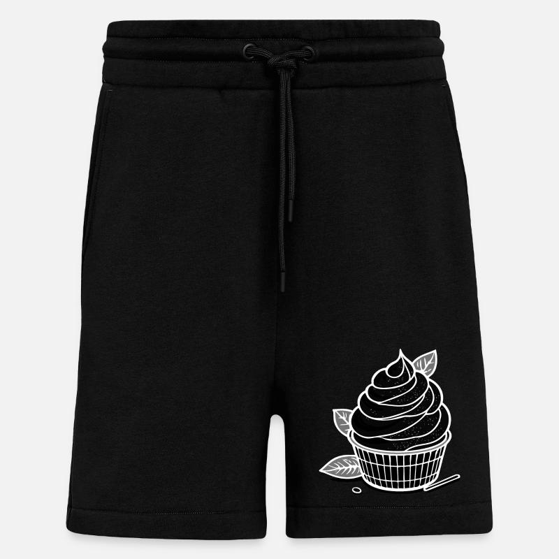 Crème glacée au matcha - Short bio décontracté fabriqué en UE - SOLID BLACK