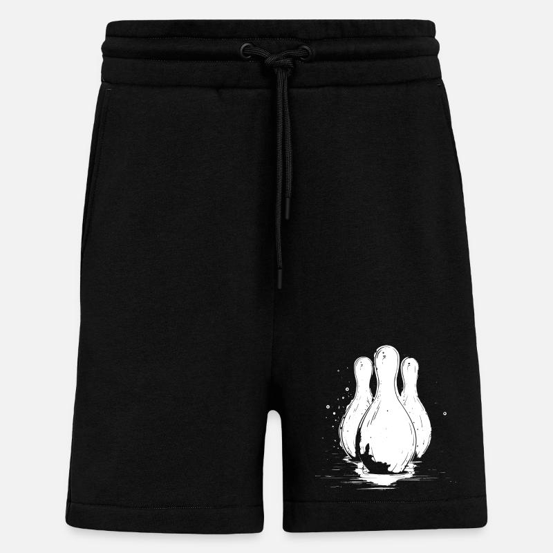 Bowling Grafik - Shorts - made by SPREAD - SOLID BLACK