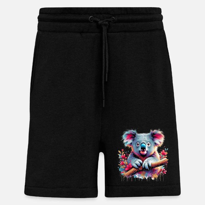Koala - Short bio décontracté fabriqué en UE - SOLID BLACK