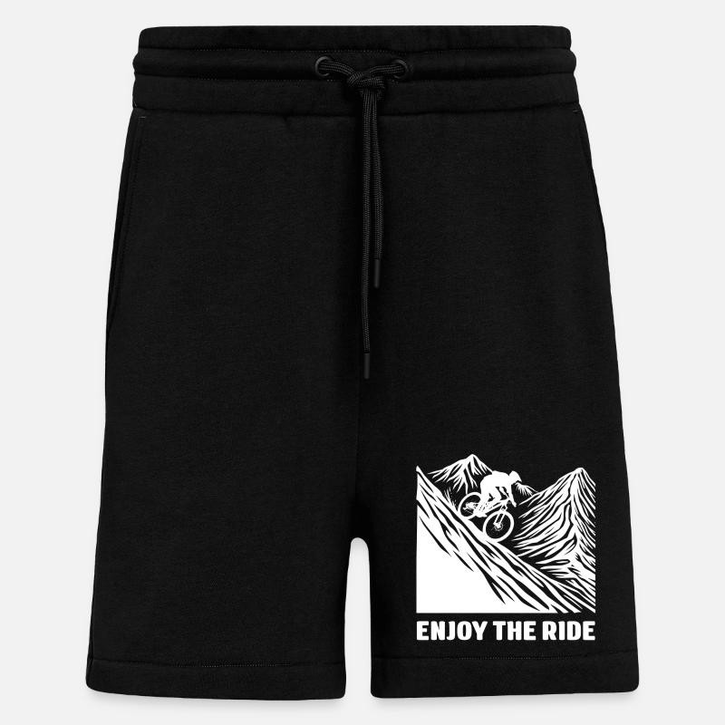 VTT - Profitez de la balade - Short bio décontracté fabriqué en UE - SOLID BLACK