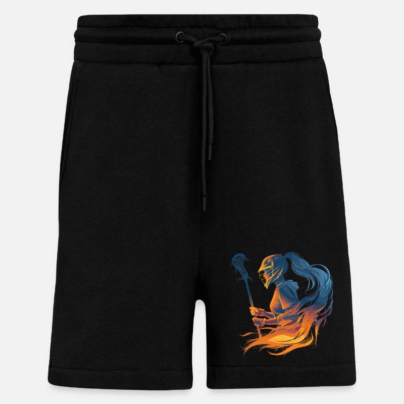Lacrosse Mädchen Vaporwave - Shorts - made by SPREAD - SOLID BLACK