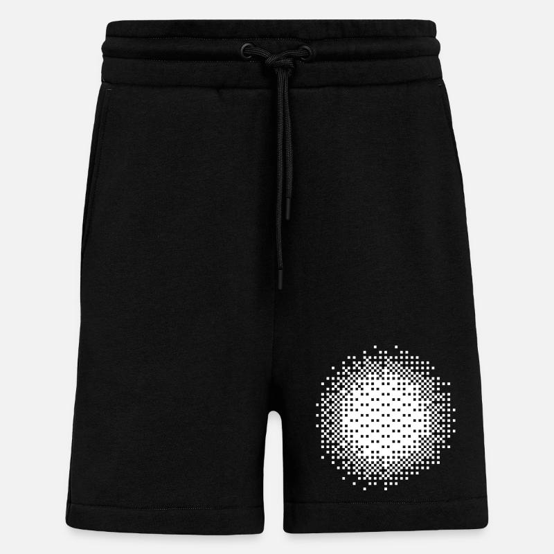 Geometric Dot Pattern design - Shorts - made by SPREAD - SOLID BLACK