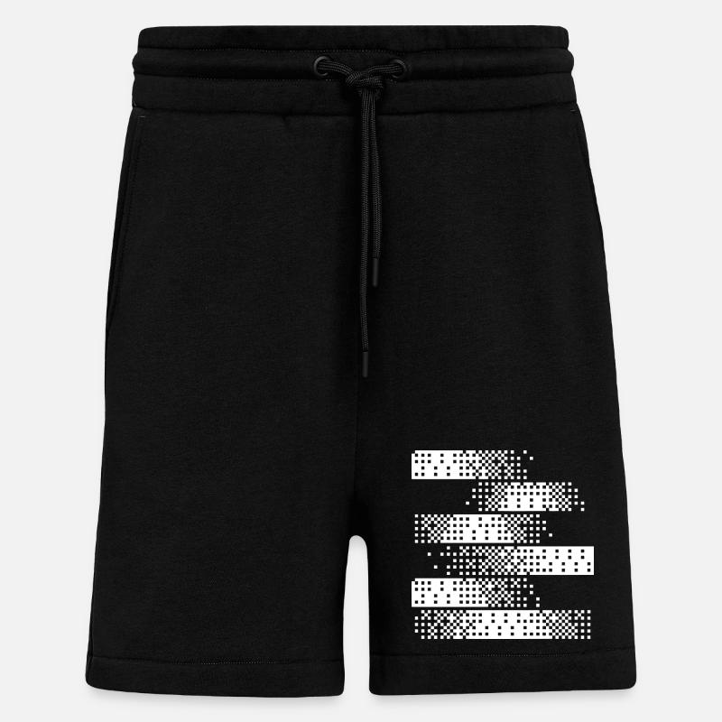 Abstraktes digitales Pixelmuster - Shorts - made by SPREAD - SOLID BLACK
