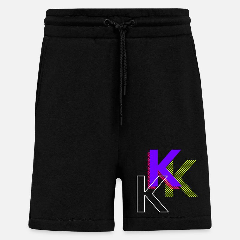 k - Conception de graffitis - Short bio décontracté fabriqué en UE - SOLID BLACK