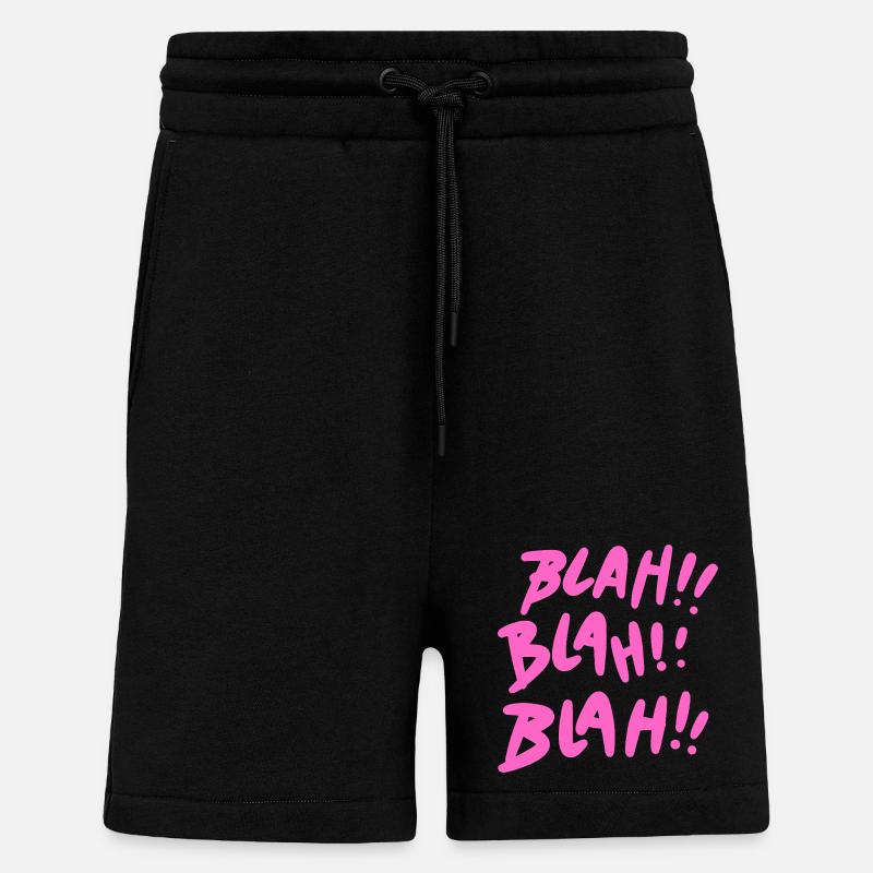 Bla Bla Bla Rose - Short bio décontracté fabriqué en UE - SOLID BLACK