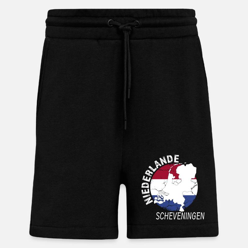 Scheveningen - Short bio décontracté fabriqué en UE - SOLID BLACK