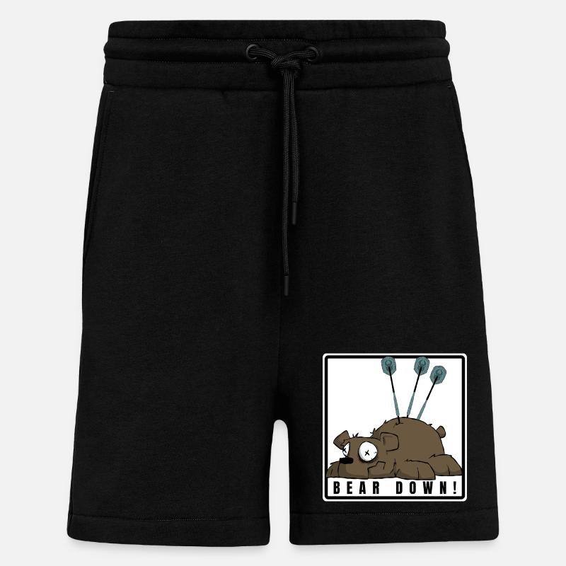 Drôle de fléchettes motif comique. POURSUIVEZ ! - Short bio décontracté fabriqué en UE - SOLID BLACK