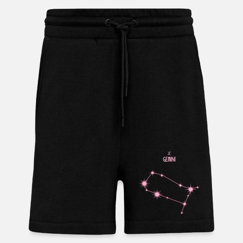 Zwillinge Sternstern Sternbild Pastellrosa - Shorts - made by SPREAD - SOLID BLACK