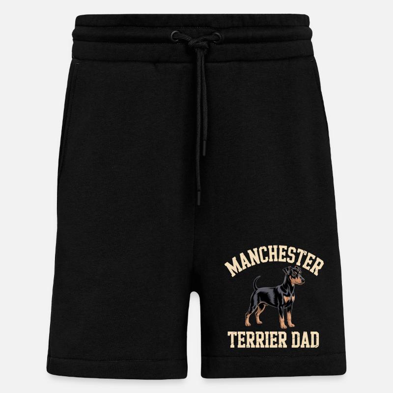 Manchester Terrier Dad Geschenk - Shorts - made by SPREAD - SOLID BLACK